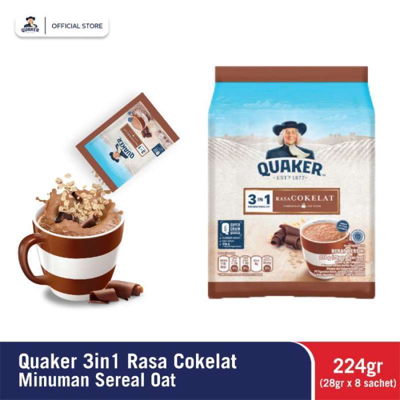 Promo Beli Quaker 3in1 Chocolate dan Berryburst [224 g x 2 Pcs] FREE ...