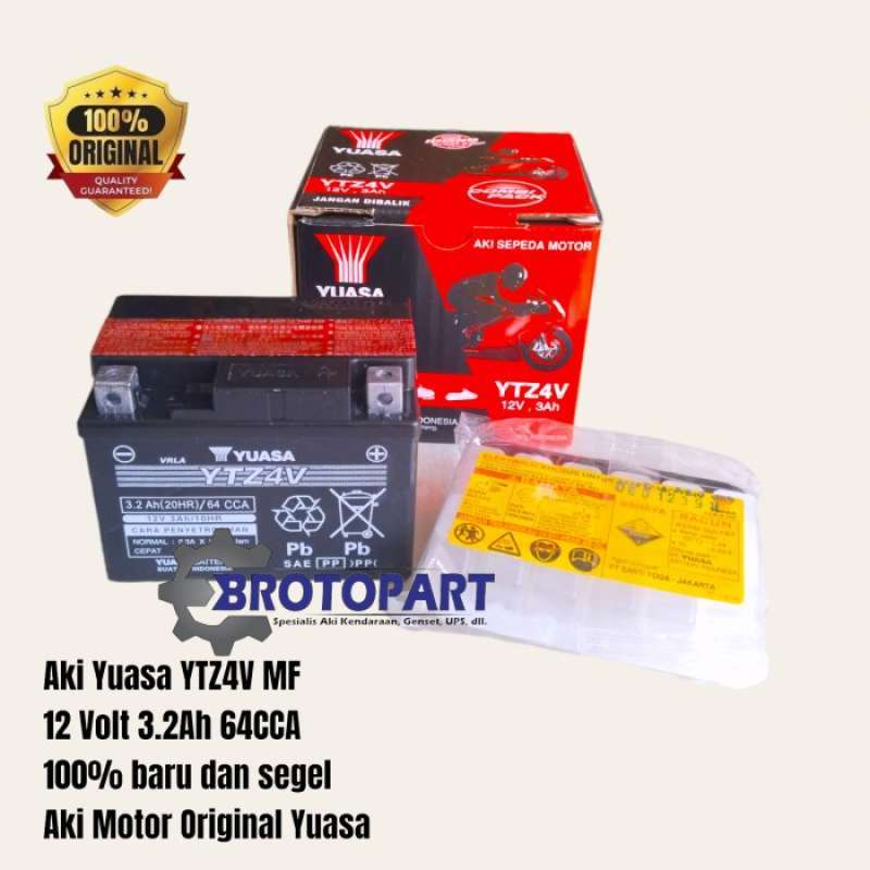Promo Aki Motor Yamaha Xabre 150, Freego, MX King, Xride Yuasa YTZ4V MF