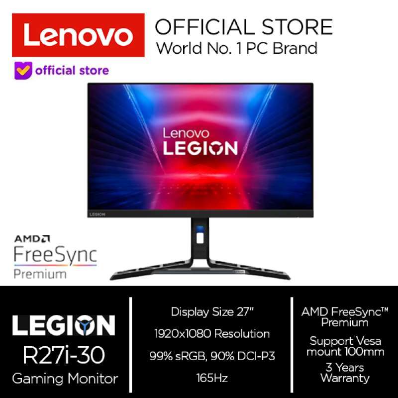 Promo Monitor Gaming Lenovo Legion R27i30 Ips 165hz 0.5ms 99srgb
