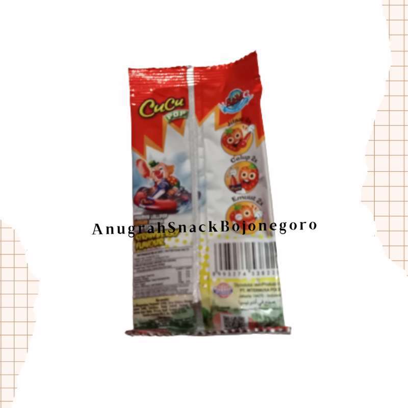 Jual Cucu Pop Permen Lollipop Dengan Serbuk Rasa Cola & Stroberi ...