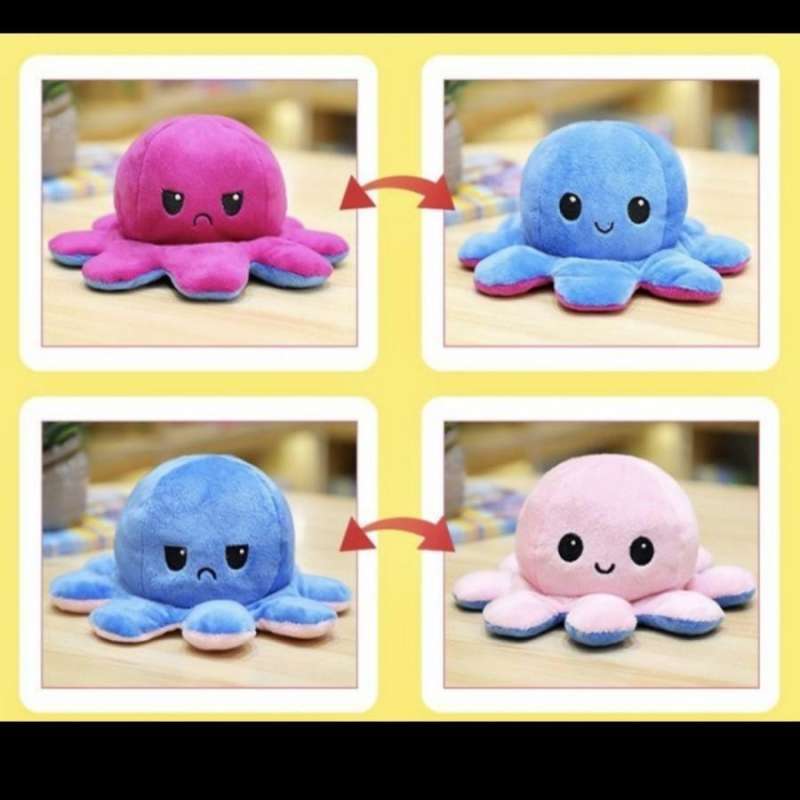 Jual Boneka Octopus Bolak Balik Viral Tik Tok Hobi Mainan Binatang ...