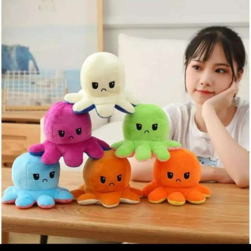 Jual Boneka Octopus Bolak Balik Viral Tik Tok Hobi Mainan Binatang ...