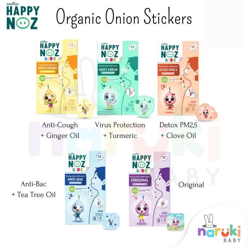 Jual Happy Noz Sticker Minyak Esensial Oil Herbal Organik Untuk Anak ...