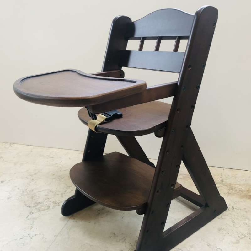 Promo Baby Chair Kayu Resto Cafe Kursi Makan Bayi Aman Murah Adjustable