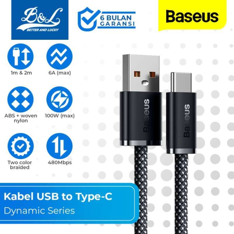 Promo Baseus Dynamic Series Kabel Data Usb To Type-c 6a 100w Fast ...