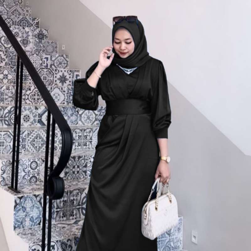 Jual Nathalie Dress Kondangan Bahan Silk Premium Sabila Dress