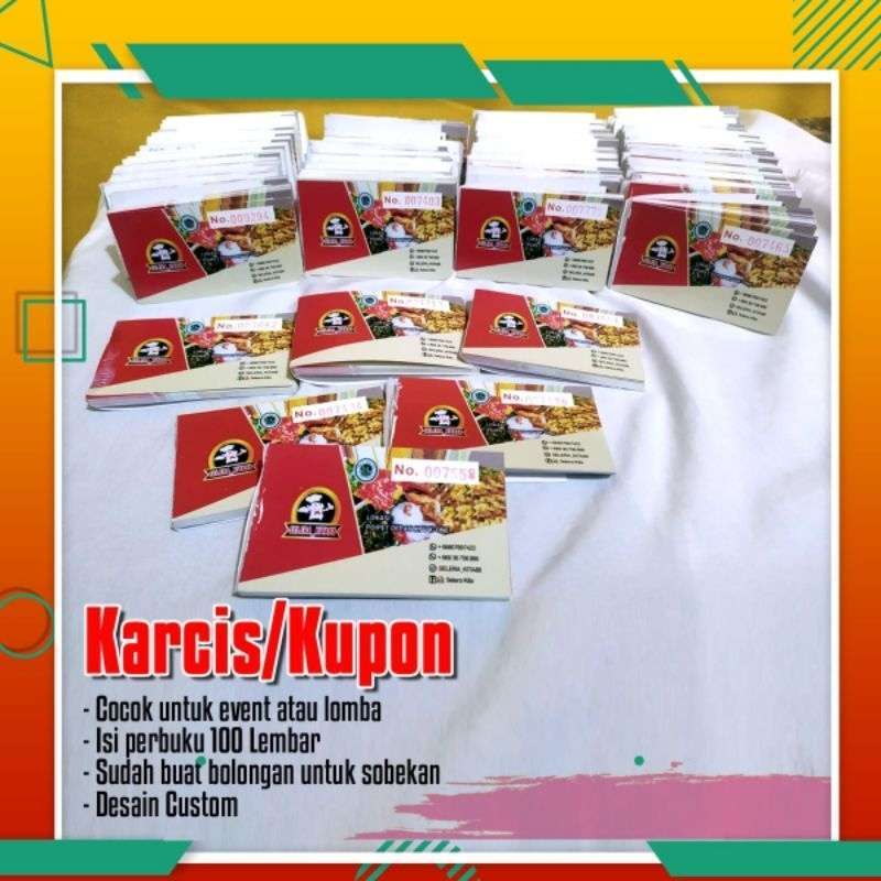 Jual Cetak Print Custom Voucher Kupon Premium Art Paper Bisa Nomor