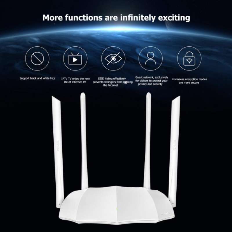 Ac7 Router Jual Tenda Ac7 Router Wifi Wireless Wifi 1200mbps 2.4 5.0ghz 5 Antena ...