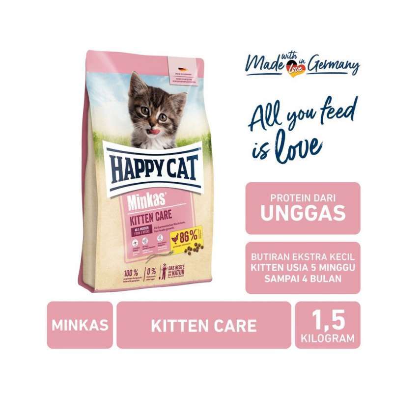 Happy Cat Minkas Kitten Care Makanan Bayi dan Ibu Kucing