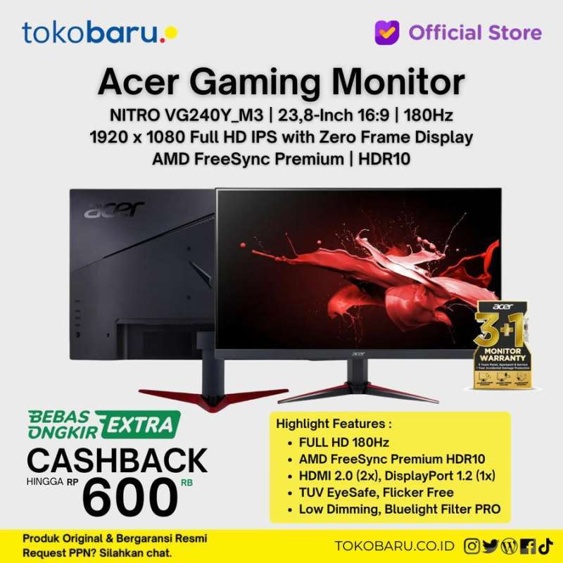 Acerのゲーミングモニター｜23.8インチ｜165Hz Acer ゲーミング