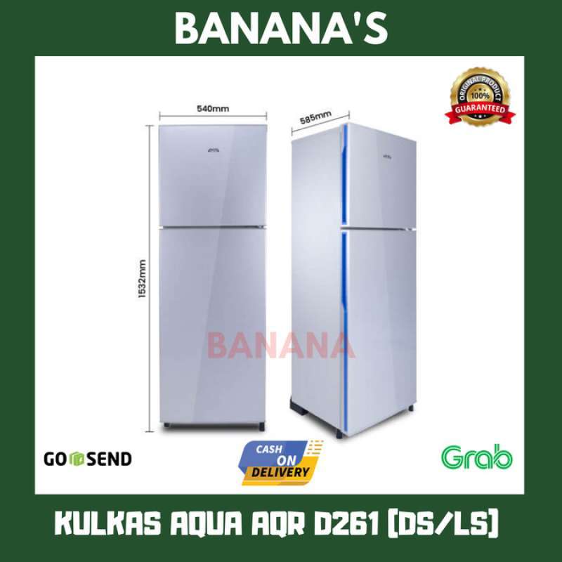 Promo Kulkas Aqua 2 Pintu Aqr D261 (ds/ls) Khusus Cikarang Bekasi