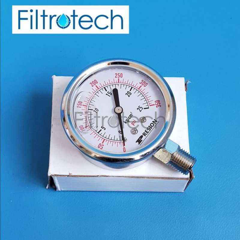 Promo Pressure Gauge Oil 2,5 Inch 7, 10, 15, 20, 25 Bar Model Raket