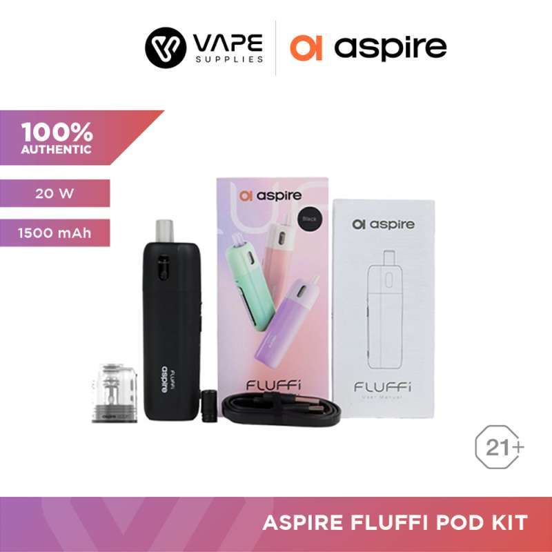 Jual Aspire Fluffi Pod Kit 20W 1500mah Authentic Di Seller Vape Supplies -  Klender, Kota Jakarta Timur