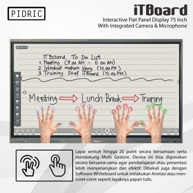 Promo Interactive Flat Panel Display Itboard 75 Inch Interactive Smart ...