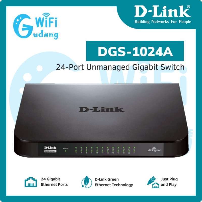Promo Dlink Dgs-1024a 24 Port Gigabit Unmanaged Switch Diskon 23% Di ...