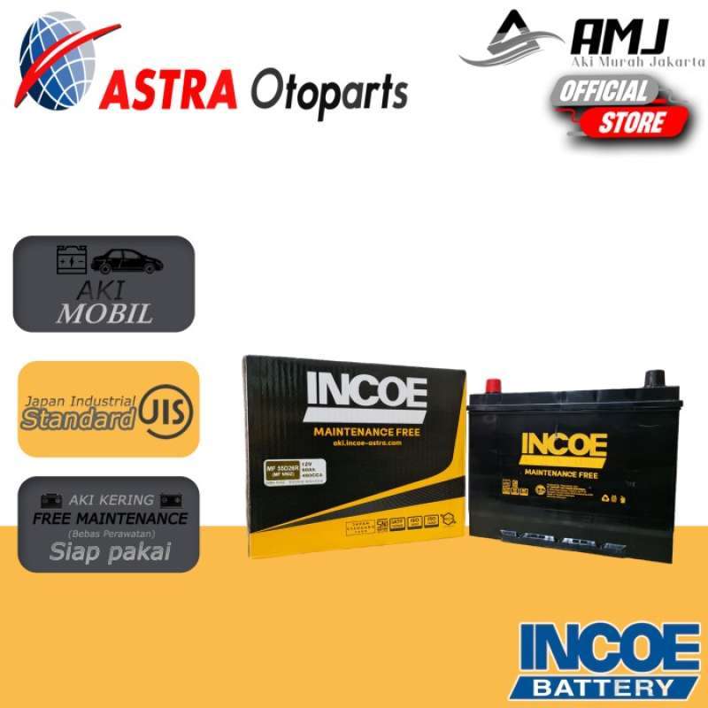 Promo Aki Mobil Kijang Grand Incoe Mf Astra N50z Aki Kering 12v / 60ah