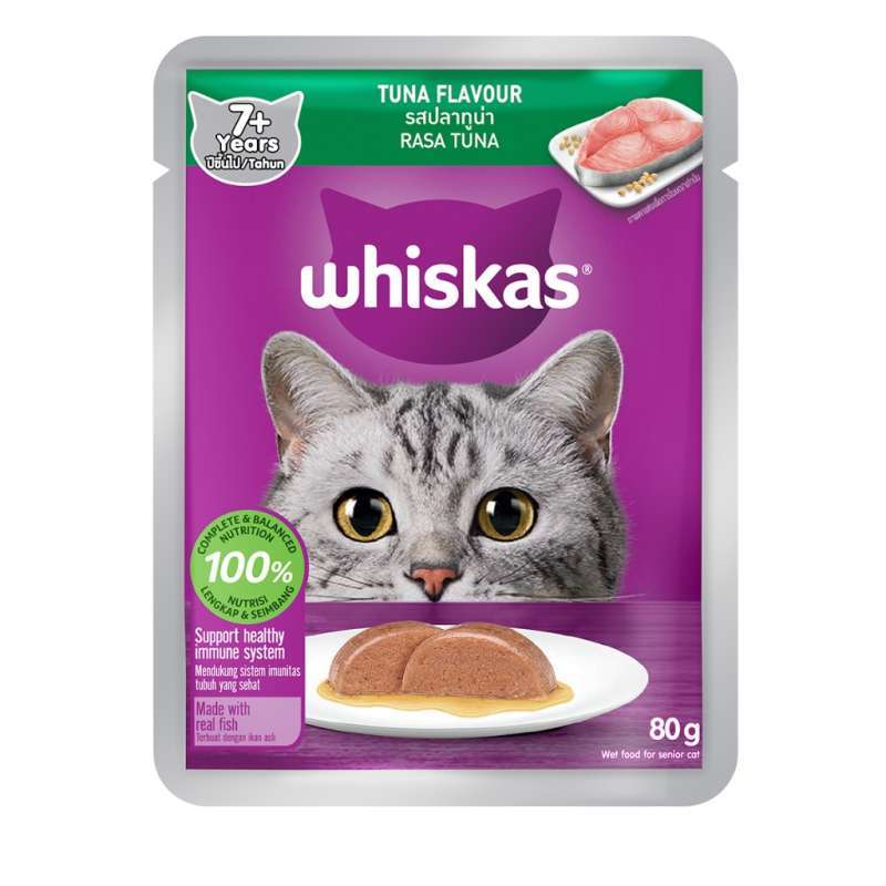 Promo Whiskas Pouch Tuna 7+ 80gr Diskon 13% Di Seller Tiptop