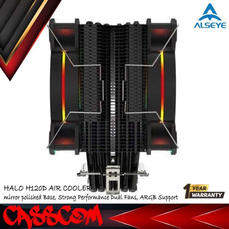 Jual Alseye Halo H120d Air Cooler Argb - Heat Pipes Dual Fan Processor ...