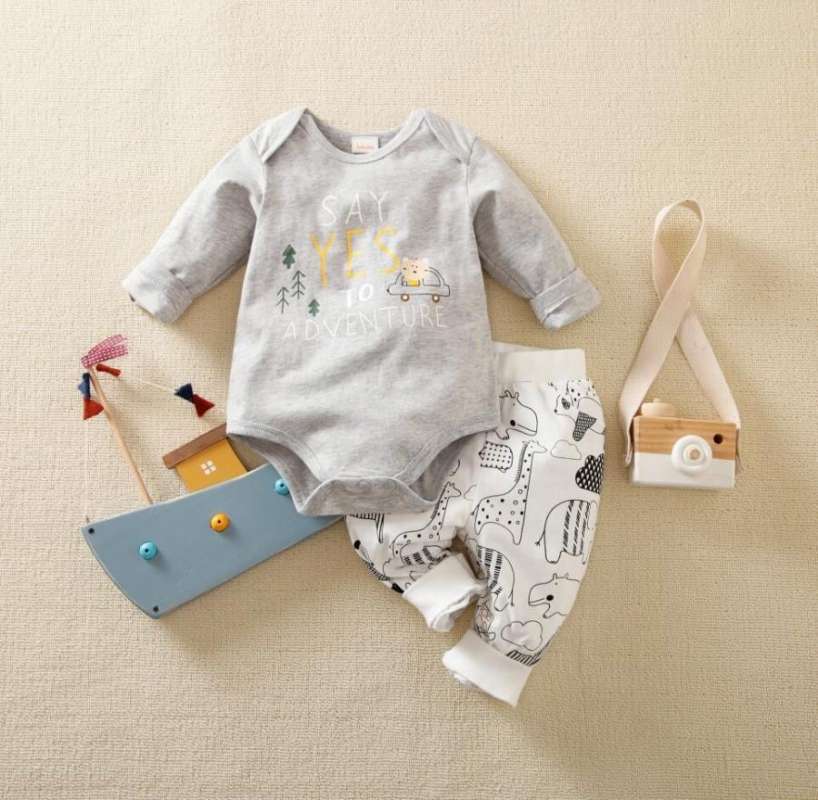 Jual Baju Bayi Setelan Jumper Celana Newborn Baby Set Romper