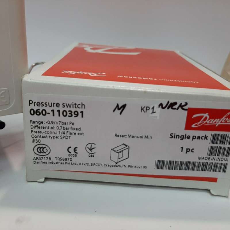 Promo Pressure Switch Danfoss Kp1 ( Manual ) Low Pressure Switch Kp 1
