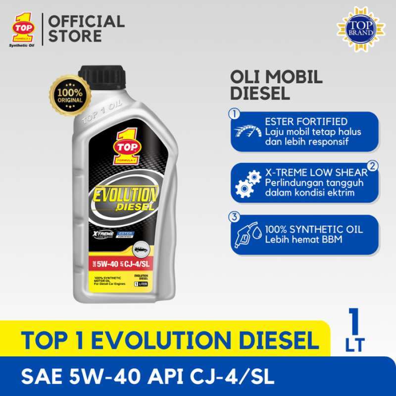 Promo Oli Mobil Evolution Diesel Sae 5w-40 1l - Innova - Mux - Pajero ...