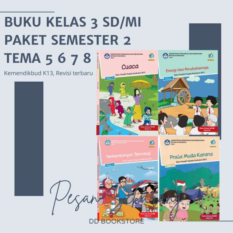 Promo Buku Tematik Kelas 3 Sd Paket Semester 2 Tema 5 6 7 8 Diskon 28% ...