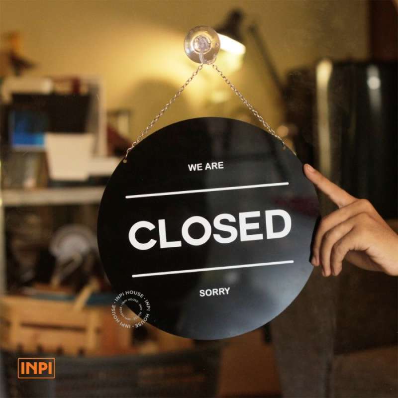 Jual Signage Open Closed - Sign Akrilik Gantung - Open Close Sign Board ...