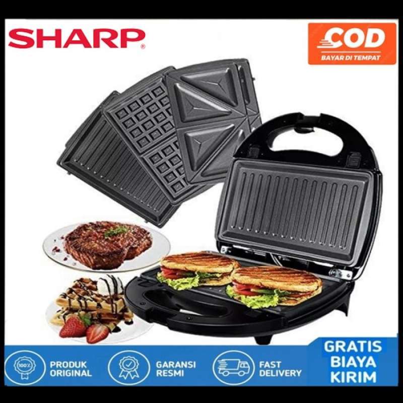 Jual Waffle Maker Sharp Kzs 71 Bk Toaster 3 Fungsi Sandwich Grill