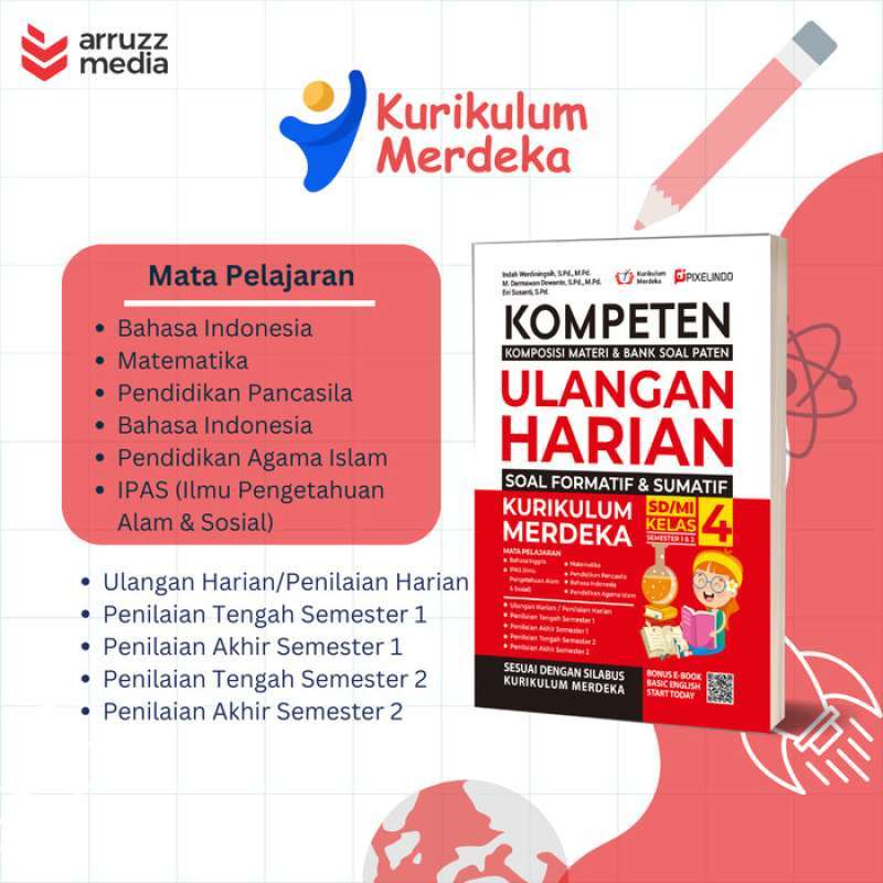 Jual Buku Kompeten Ulangan Harian Kurikulum Merdeka Kelas 4 Sd/mi Di ...