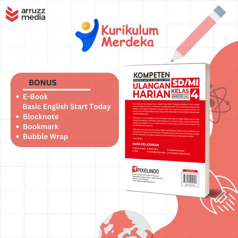 Jual Buku Kompeten Ulangan Harian Kurikulum Merdeka Kelas 4 Sd/mi Di ...