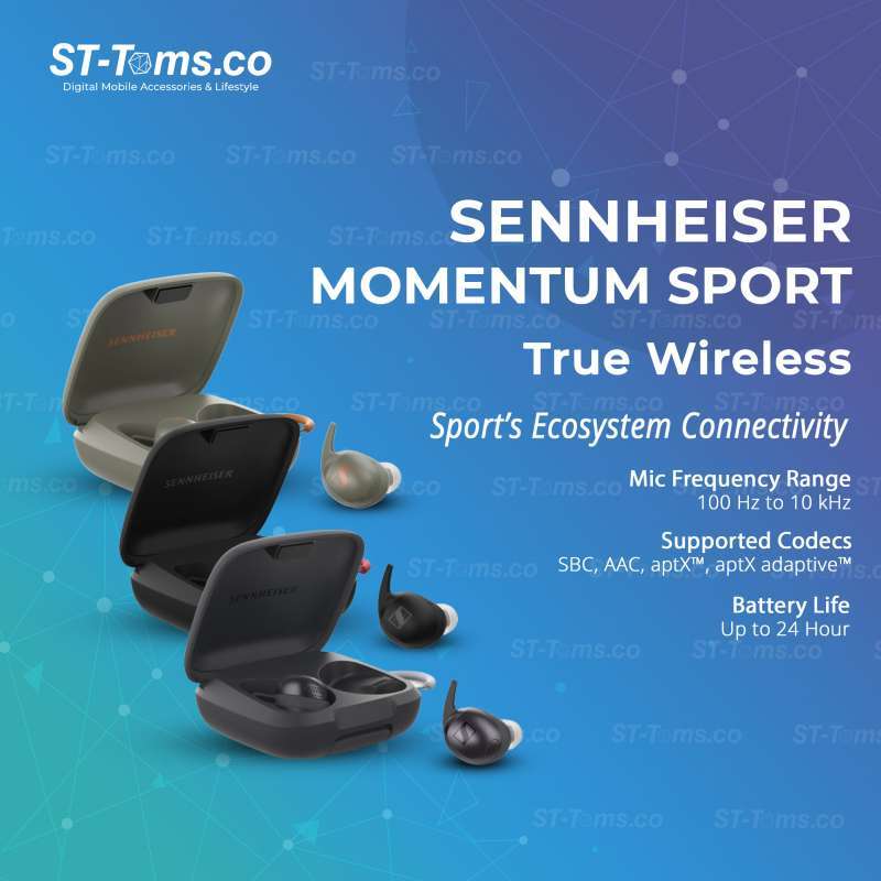 Jual Sennheiser Momentum Sport Anc True Wireless Tws Fitness Tracker For Heart Rate Body Temperature Black Di Seller St toms Ancol 2 Kota Jakarta Utara Blibli