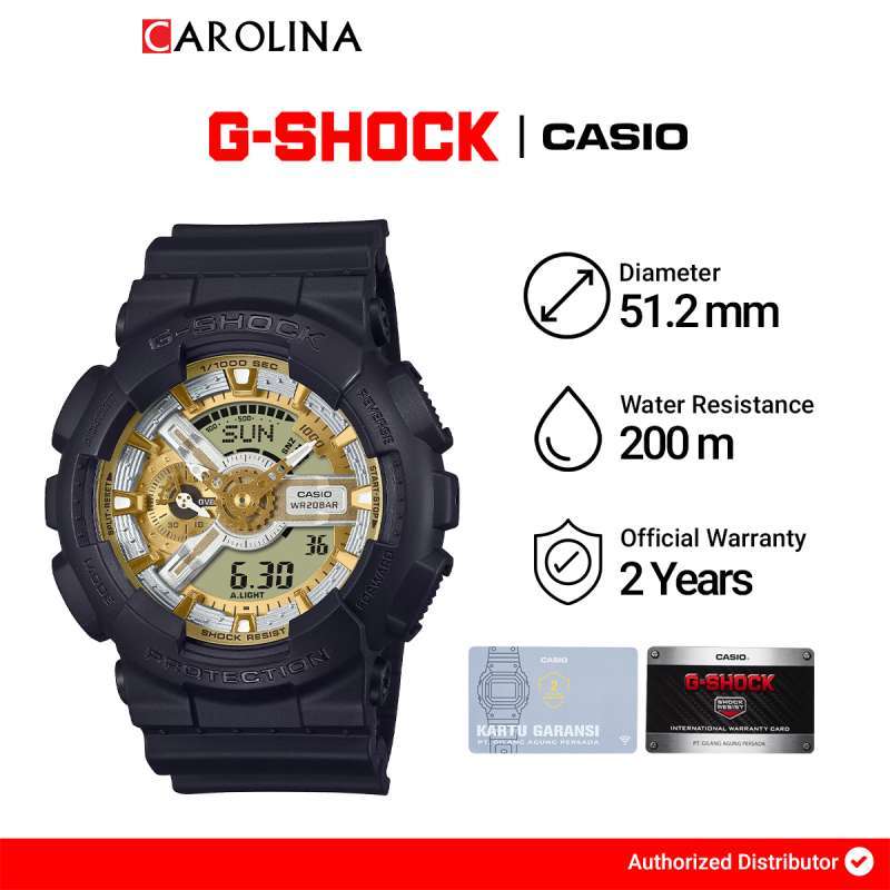 Promo Jam Tangan Pria Casio G shock Ga 110cd 1a9 Gold Digital Analog Dial Black Resin Band Diskon 34 Di Seller Carolina Watch Official Store Lontar Kota Surabaya Blibli