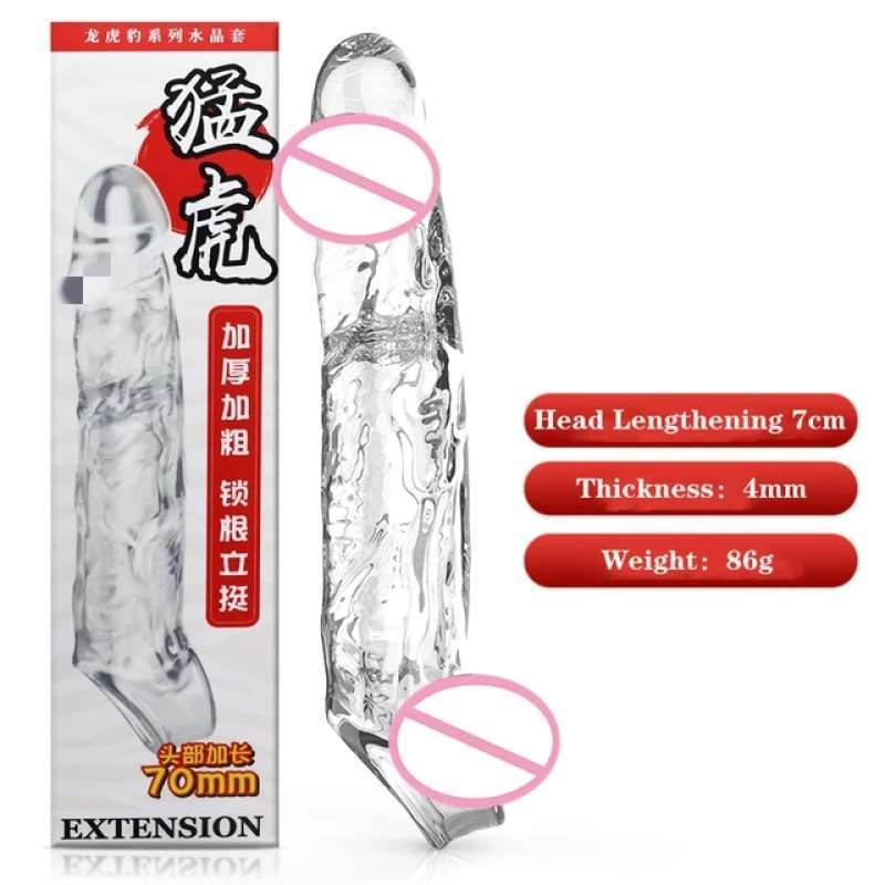 Jual Large Pe Nis Extension Sleeve Reusable Soft And Stretchable  