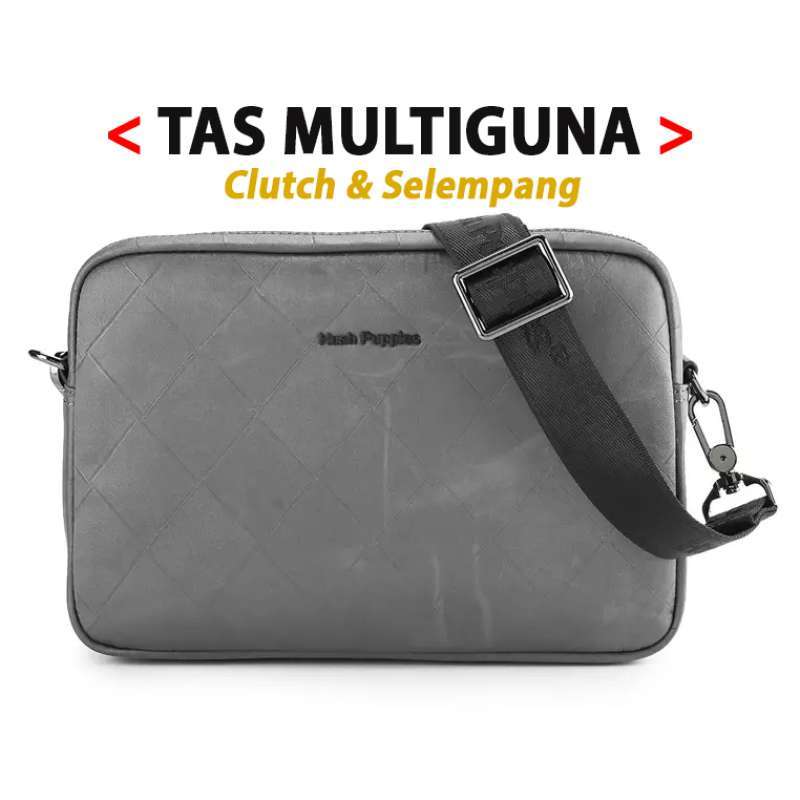 Jual Hush Puppies Clutch Sling Bag Tas Tenteng Selempang Pria Original Kulit Abu Grey Hm01 Di Seller Cengli Shop Pangkalan Masyhur Kota Medan Blibli