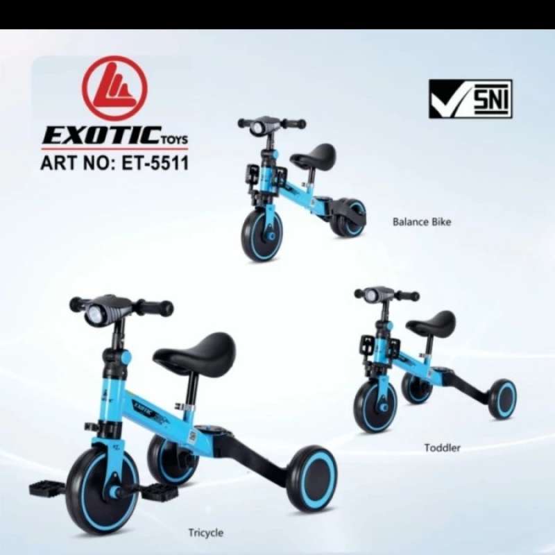 SEPEDA ANAK RODA TIGA 3 IN 1 KESEIMBANGAN PUSH BIKE BALANCE BIKE