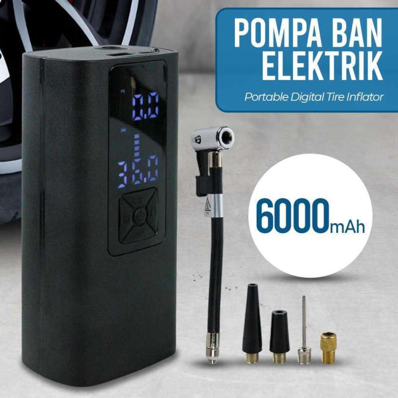 Promo Amazefan Pompa Ban Elektrik Digital Tire Inflator Portable ...