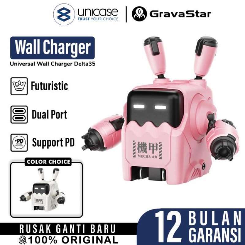 Gravastar Adaptor 35W GaN Fast Charger EU Delta35 - Down WHite GRAVASTAR A35_WHT_EUK