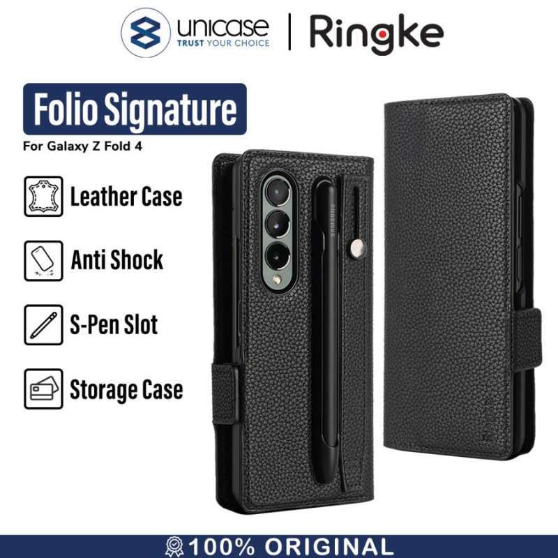 Case Galaxy Z Fold 4 Ringke Folio Flip Signature EZ Strap Plus Leather