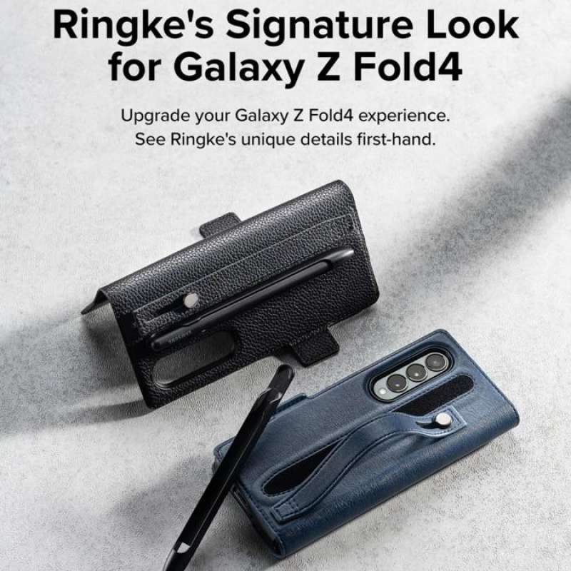 Case Galaxy Z Fold 4 Ringke Folio Flip Signature EZ Strap Plus Leather