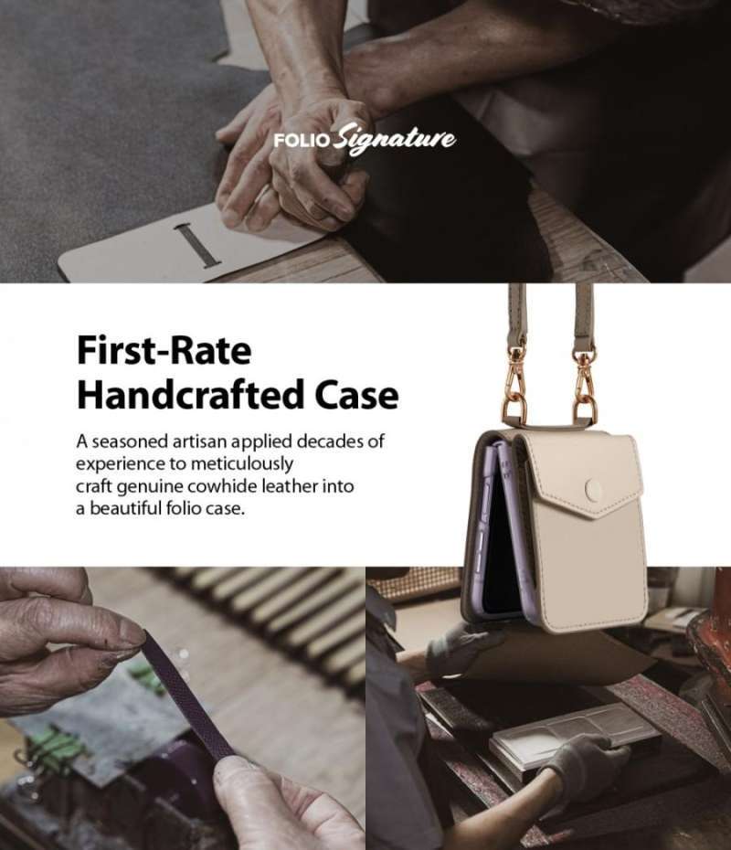 Case Samsung Galaxy Z Flip 3 Ringke Folio Signature Card Slot Leather