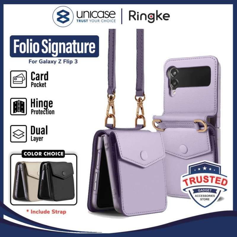 Case Samsung Galaxy Z Flip 3 Ringke Folio Signature Card Slot Leather