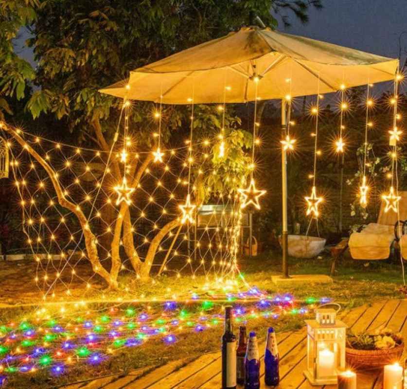 Promo Lampu Outdoor Jala Lampu Taman Jaring Lampu Dekorasi Taman Pesta