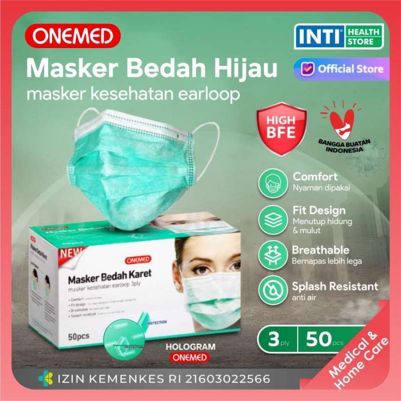 Medical Masker Jual Onemed Masker 3 Ply Earloop Medis / Surgical Mask (kemasan Steril ...