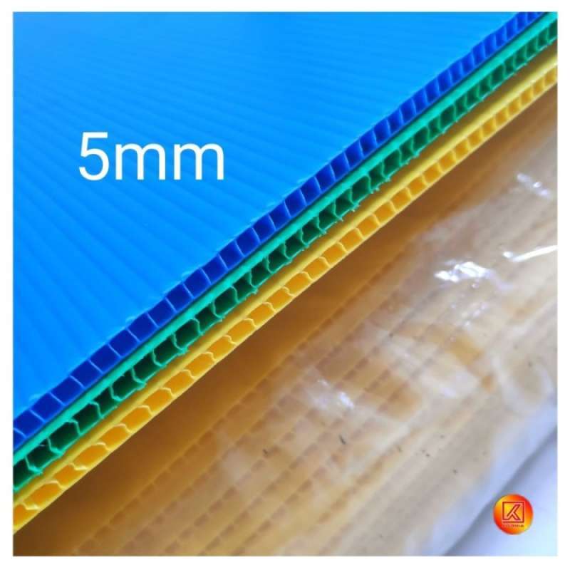 Jual Impraboard Lembaran / Papan Plastik Gelombang Uk.75x100 Tebal 5mm ...