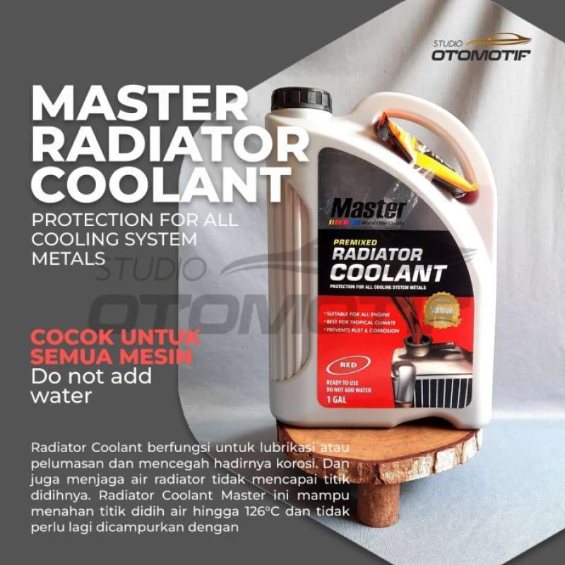 Jual Master Radiator Coolant Premixed Red 4l Air Radiator Di Seller ...
