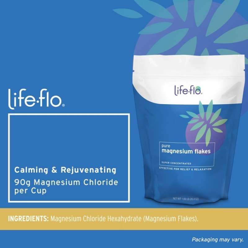 Jual Lifeflo Pure Magnesium Flakes Chloride Brine Bath Salt 800g (26.4