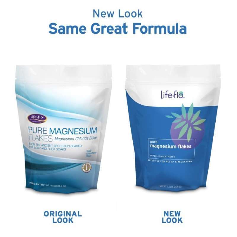 Jual Lifeflo Pure Magnesium Flakes Chloride Brine Bath Salt 800g (26.4