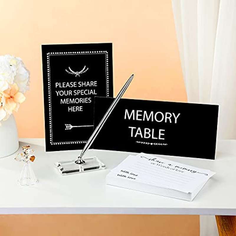 Jual 53 pieces memory table signs set including 2 pieces black table