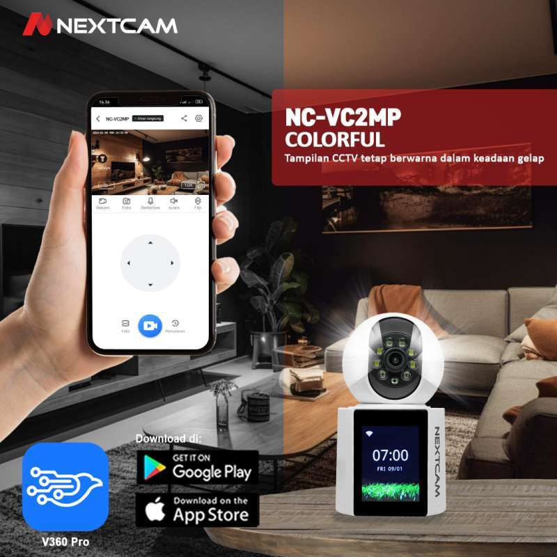 Nextcam Kamera CCTV videocall FullHD PTZ Ipcam cctv NCVC2MP Smart cctv  kamera cctv tekan langsung video call kamera video call alarm pan&tilt
