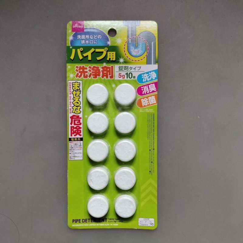 Jual Daiso Drain Cleaner Tablet Pembersih Saluran Air Bak Cuci Piring
